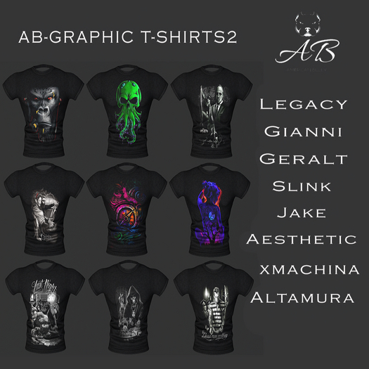 Second Life Marketplace ABDEMO Graphic TShirts2
